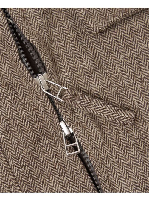 Brown Wool Herringbone S130 Jacket Universal Works. | 35189BROWN